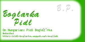 boglarka pidl business card